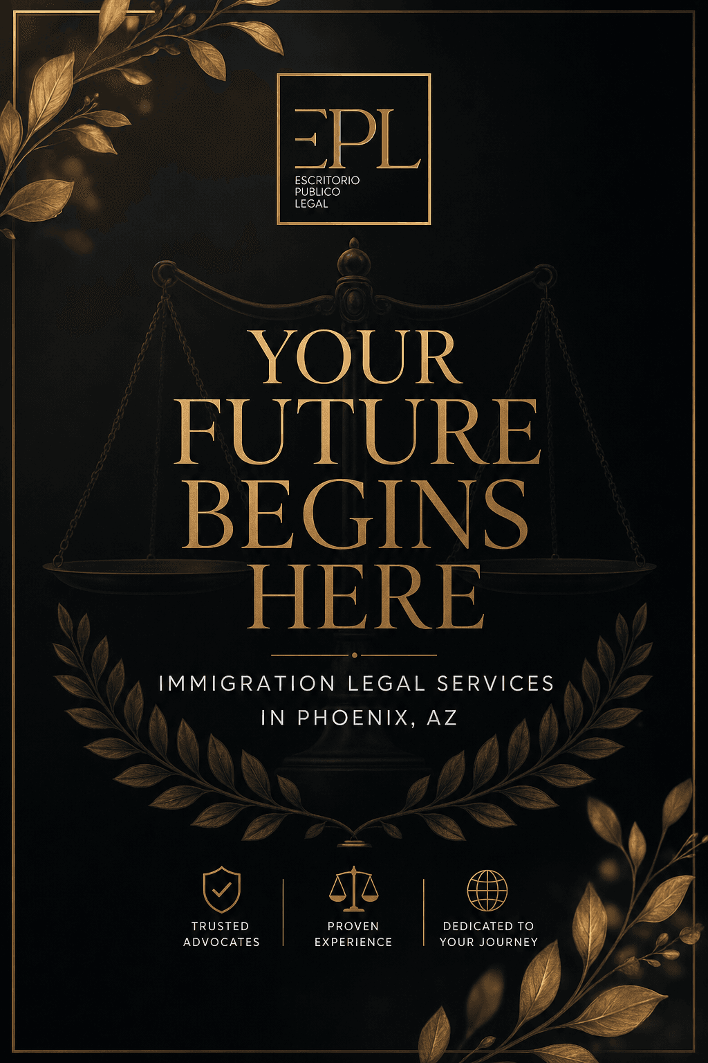Escritorio Publico Legal social media post — immigration legal services in Phoenix, AZ